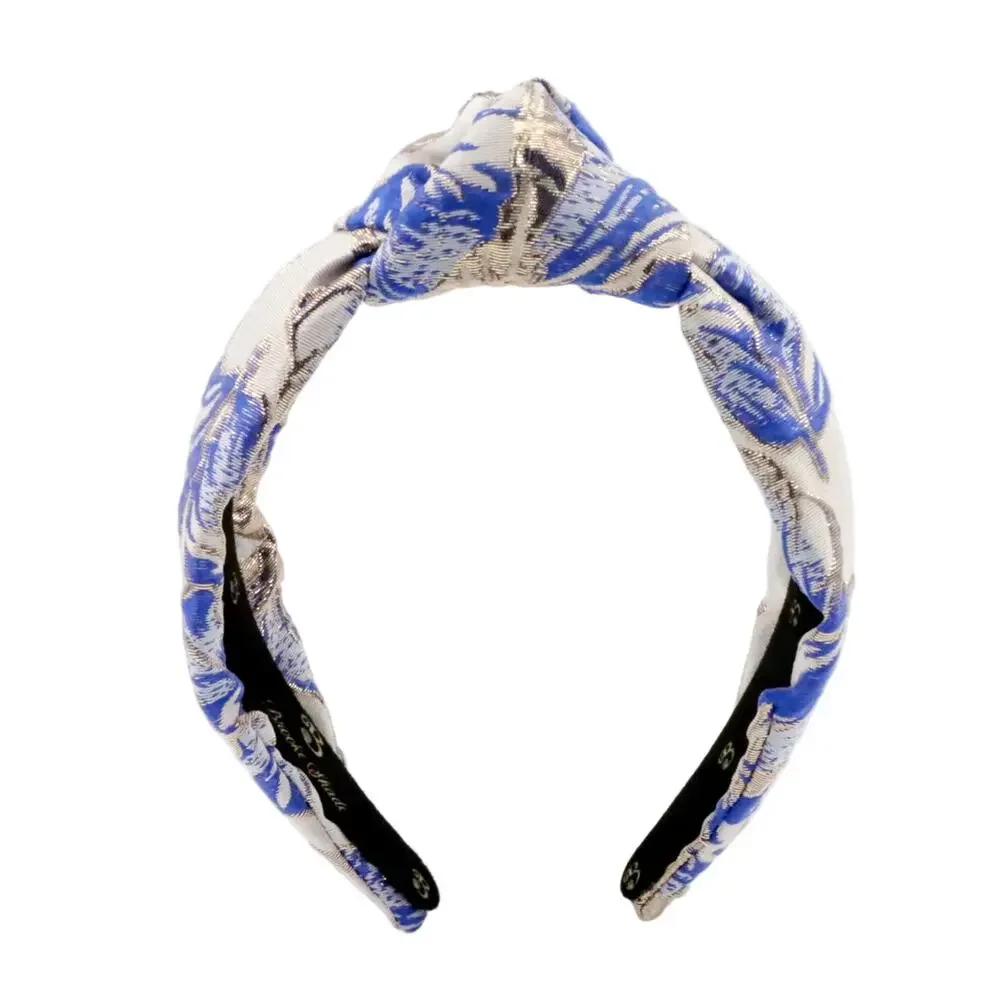 The Royal Blue Hibiscus Brocade